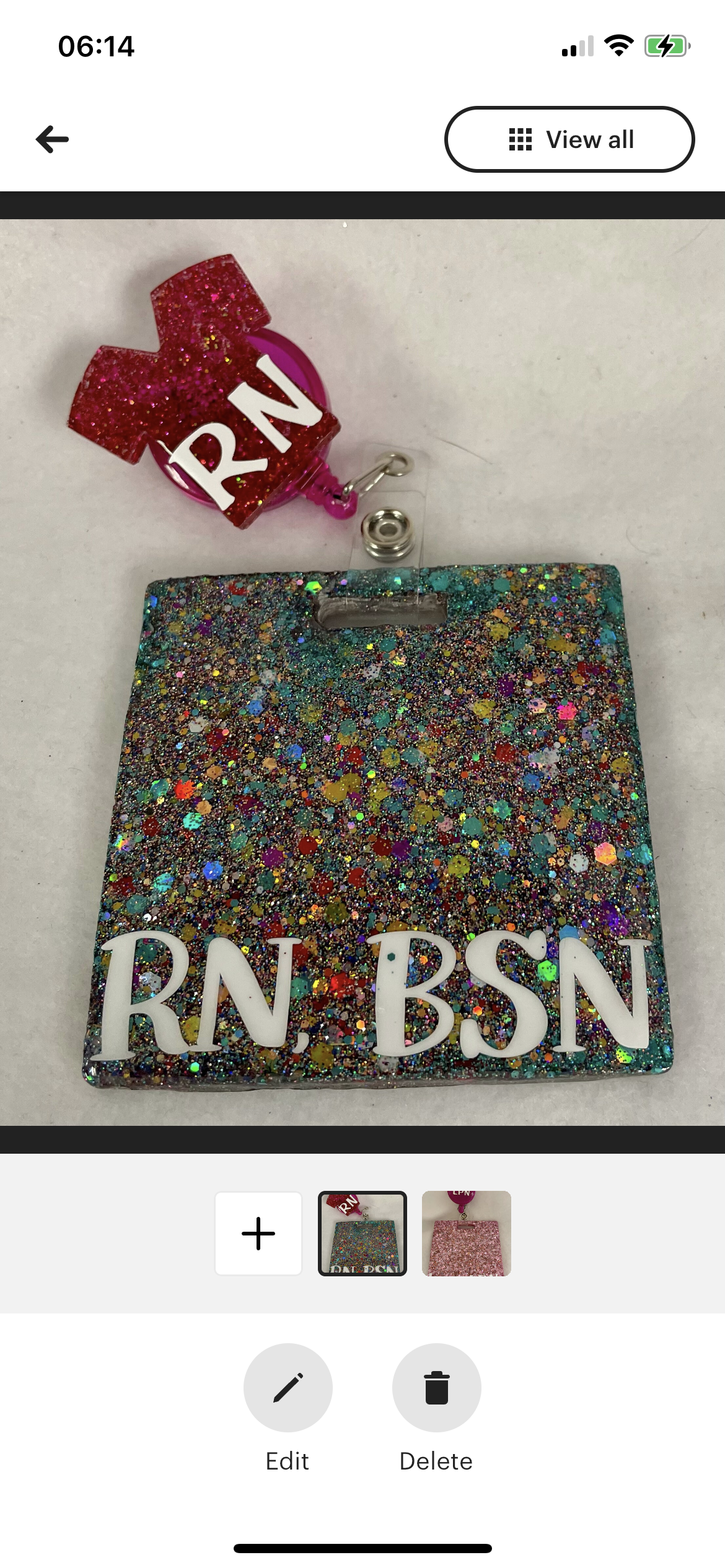 Personalized name badge and reel